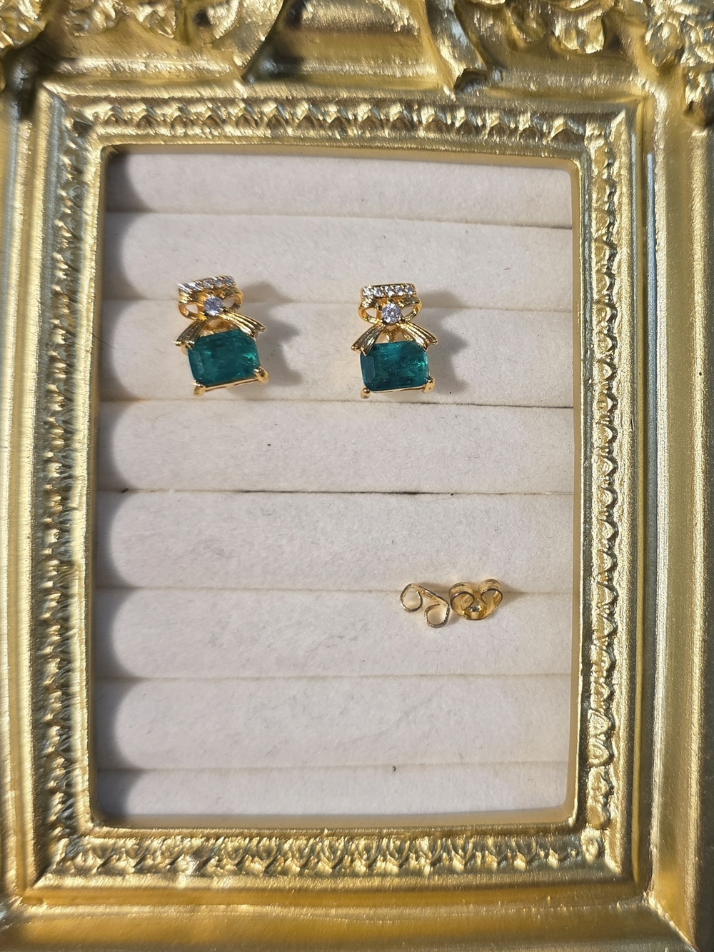 Emerald Moissanite Stud Earrings - Elegant Women’s Jewelry